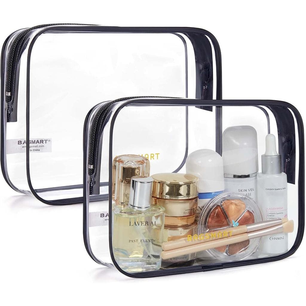 BAGART Nécessaire Transparente, Pacote com 2, Nécessaire de Viagem Certificado pela TSA, Bolsa de Acessórios de Viagem p