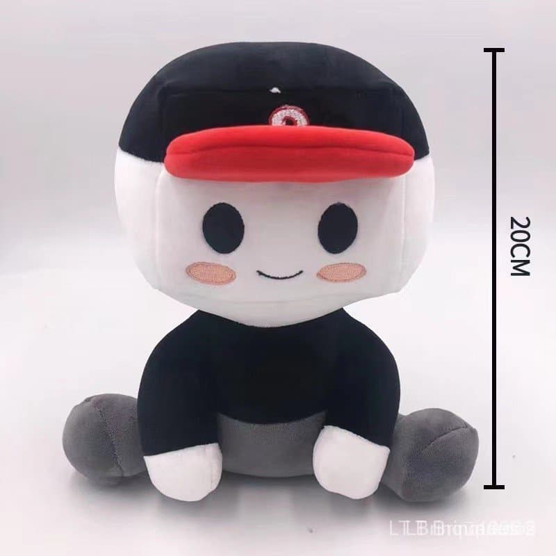 Brinquedo de Pelúcia Blox Amigo com Chapéu, Boneca Sentada, Pelúcia Buddies, Pelúcia Noob Buddy de 7,8"