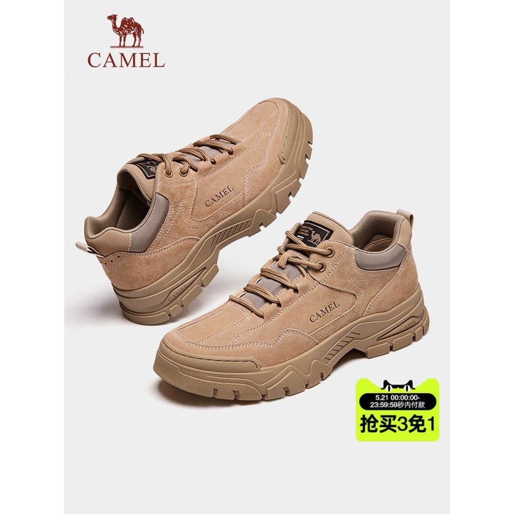 Camel 2026 verão Retro sapatos masculinos ao ar livre montanhismo sapatos esportivos casuais macacão botas Martin de can