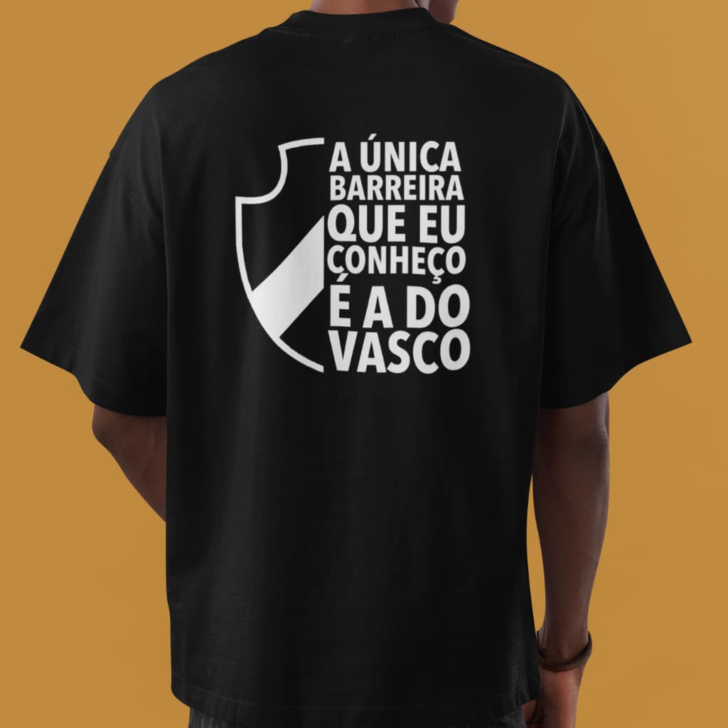 Camiseta Vasco Da Gama A Única Barreira Que Eu Conheço É a do Vasco Futebol Torcida Cores