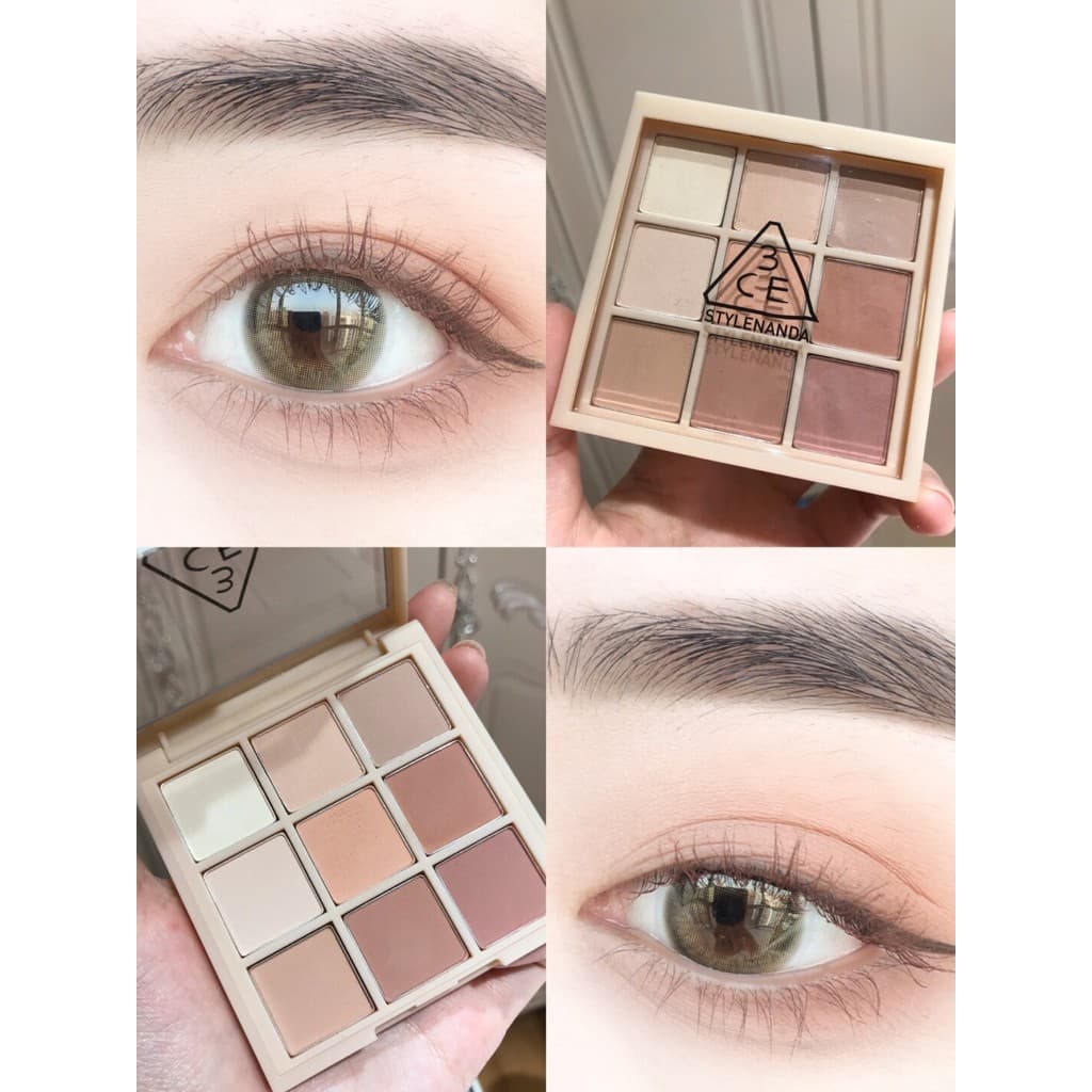 Jiang Chenglan recomendado 3CE paleta de sombras Jiugongge 12 cores sombra novo produto Taro purê paleta coreia mais sua
