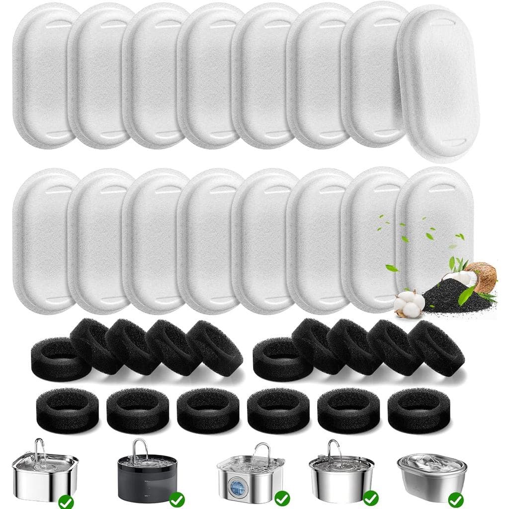 Conjunto De Filtro De Fonte De Água Para Gatos , 8/16 Peças , 108/3.2L E 67oz/2L 4L/135oz , Aço Inoxidável , Substituiçã