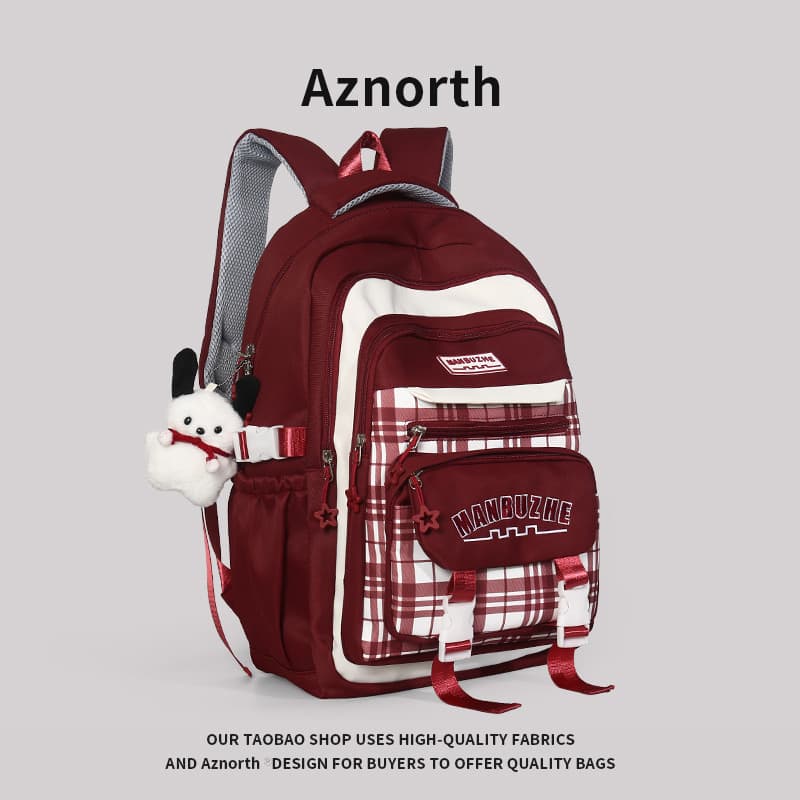 AZN Novo produto mochila feminina 2026 novo estilo de alto valor contraste cor mochila escola primária estudantes do ens