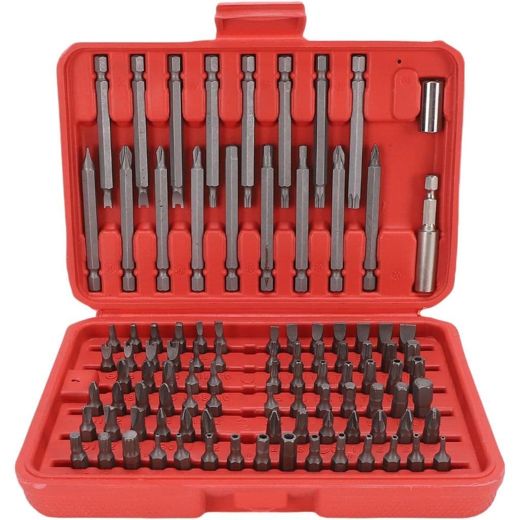 Jogo De Bits Para Parafusadeira Aço Com 98 Peças para Parafusadeira 1/4"