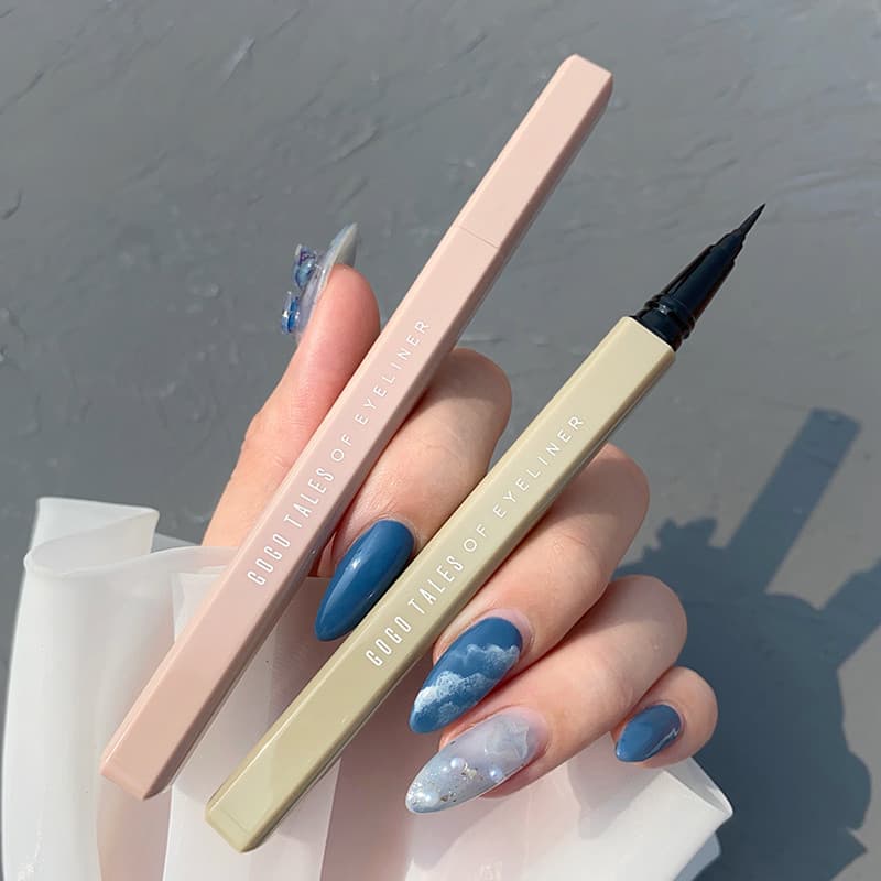 Delineador colorido Gogo dança caneta delineadora líquida à prova d'água sem manchas iniciante marrom branco Gel caneta