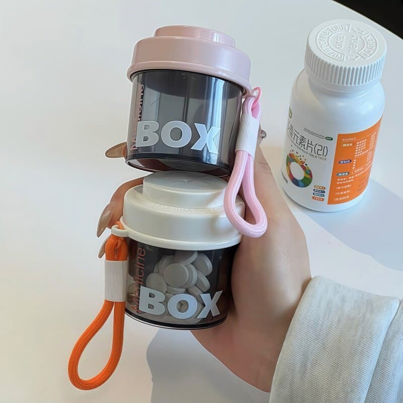 Caixa de embalagem de medicamentos, portátil, portátil, compartimento para cuidados de saúde, produto comestível, selada