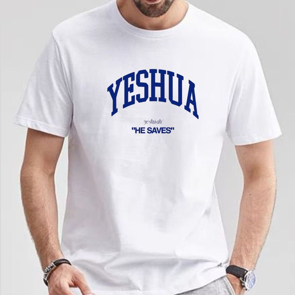 Camiseta Masculina 100% Algodão Estampada Yeshua Jesus Unissex