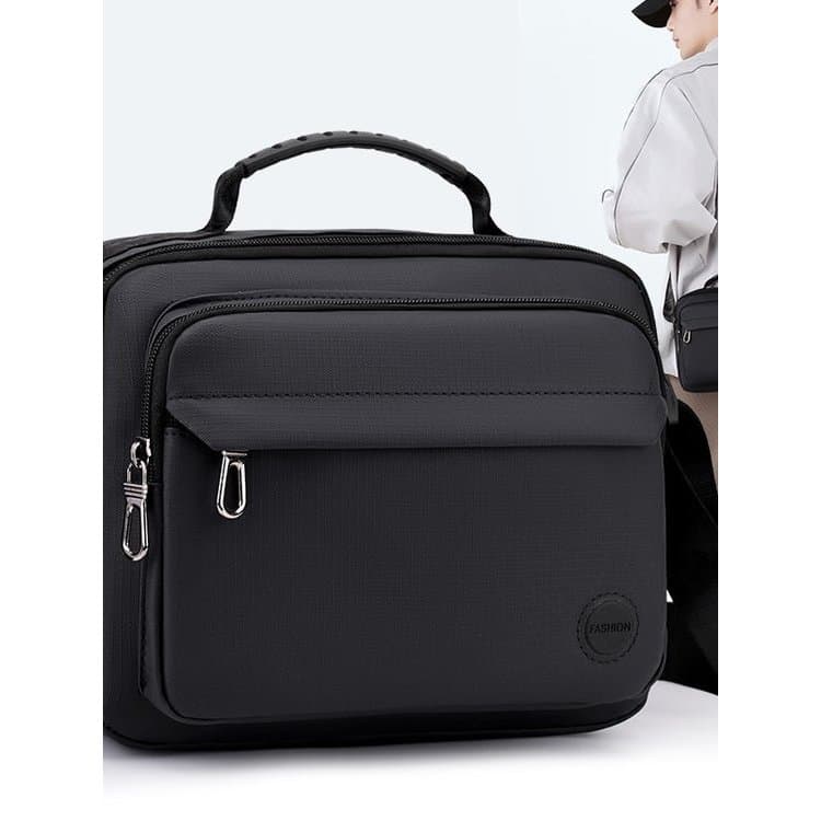 Bolsa de ombro masculina de grande capacidade, bolsa de ombro para escritório de negócios, simples, Casual, Nylon, vário