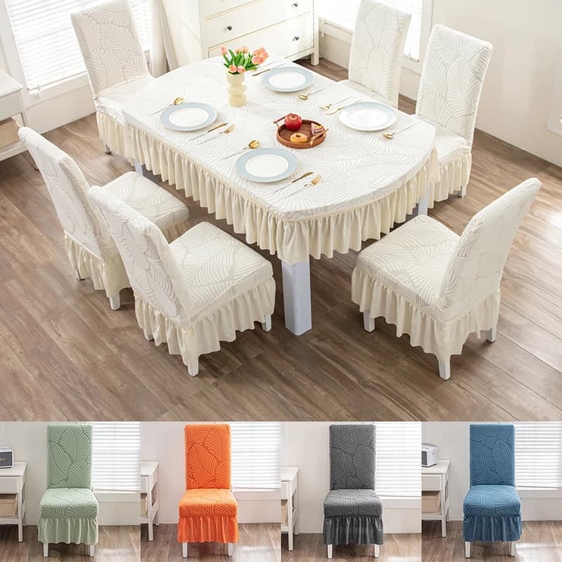 1 Pçs Estiramento Capa De Cadeira De Jantar Elástico Jacquard Para Sala Casamento