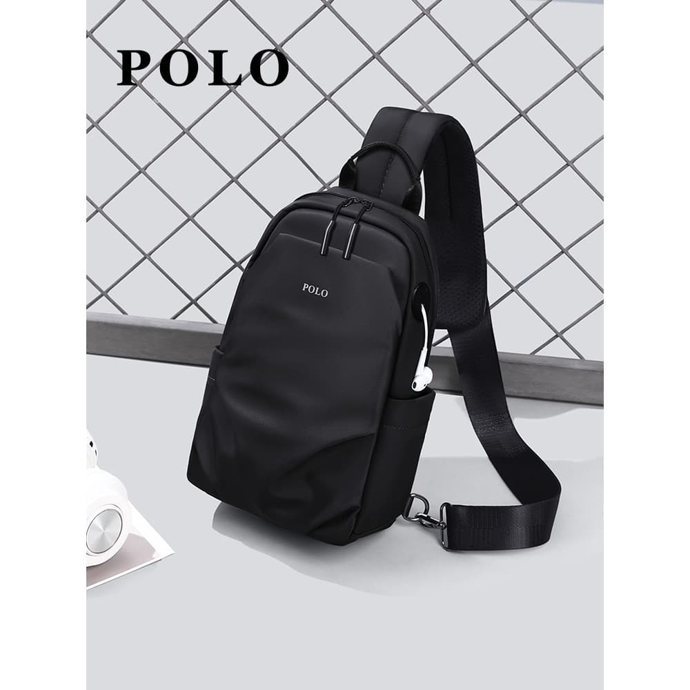 Bolsa de peito Polo masculina moda Casual multifuncional bolsa mensageiro de um ombro masculina All-Match bolsa de cintu