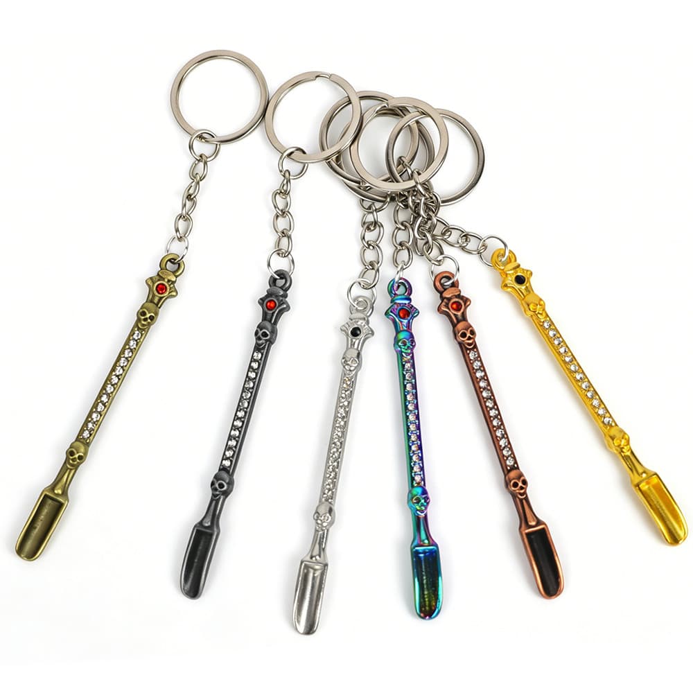 8cm Multicolorido Metal Mini Colher Diamante Padrão Portátil Óleo Em Pó Pá Prática Cozinha Pequena Ferramenta