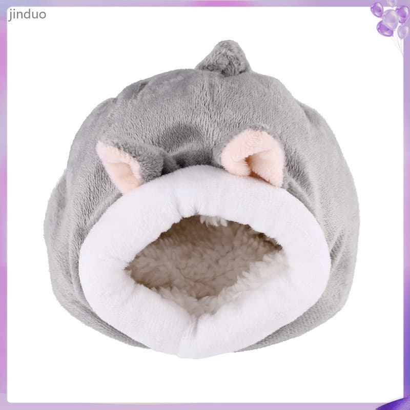 🏠 1 Cama Quente Para Hamster E Pequenos Animais Cinza Confortável E Macia Para Dormir