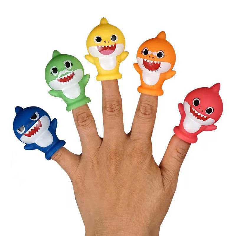 Brinquedo de apertar para bebês, presente calmante para crianças, brinquedo de tubarão, brinquedo de dedo para a família