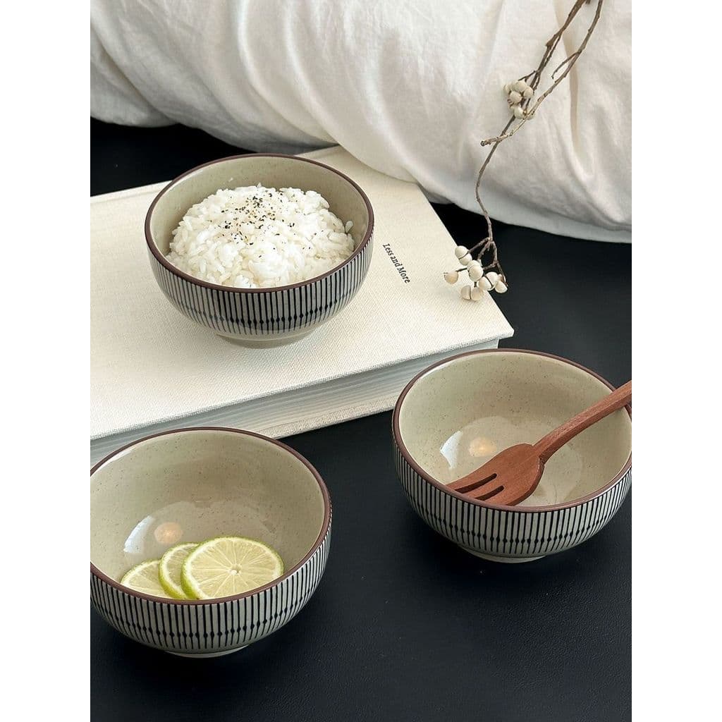 Estilo japonês Underglaze cor cerâmica tigela de arroz azul chuva tigela de café da manhã tigela de sobremesa tigela red