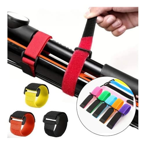 Kit 4 Abraçadeiras Velcro Para Vara De Pesca Organizador Multiuso Ajustável Reutilizável