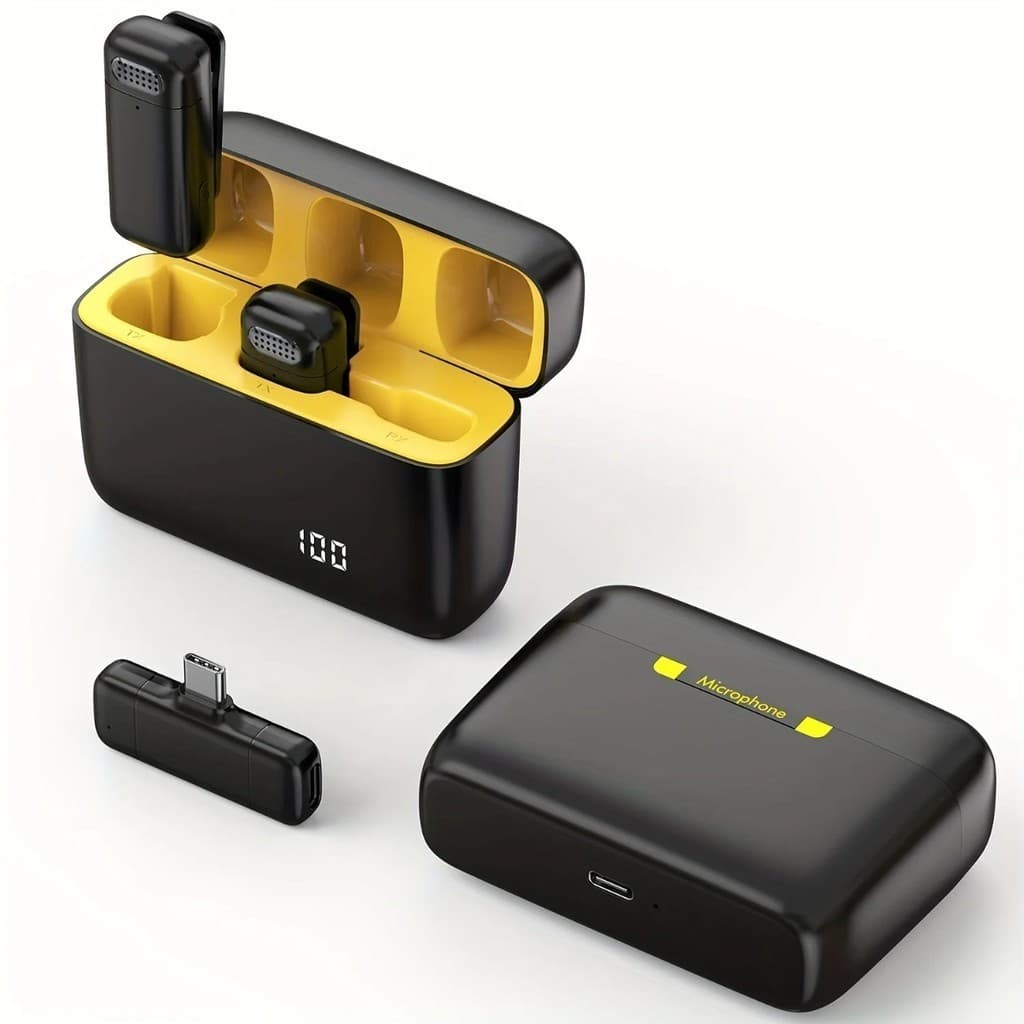 Microfone Lapela Ulanzi Profissional J12 Sem Fio 2 Microfones Anti Ruído