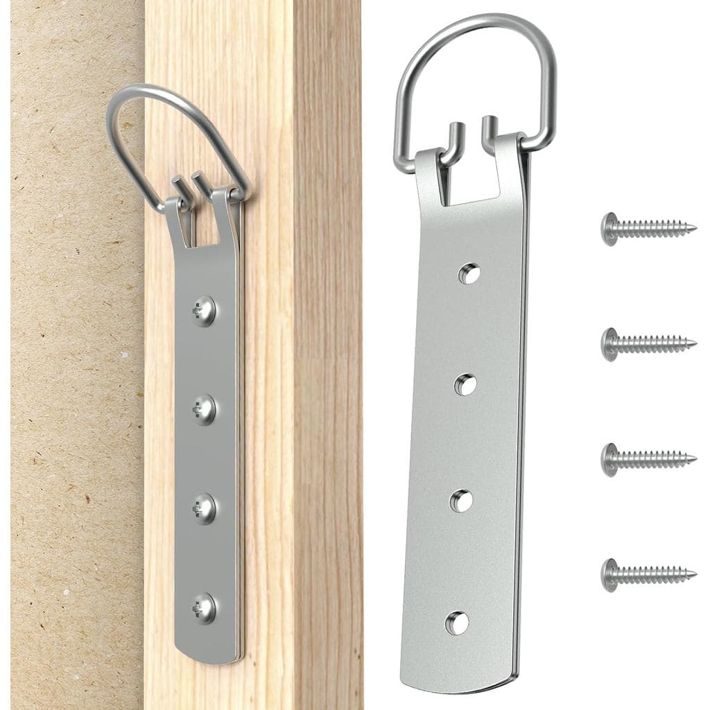 2 Peças de Suportes para Quadros de Alta Resistência, Suporte Grande com Argola em D para Pendurar Quadros e Porta-Retra
