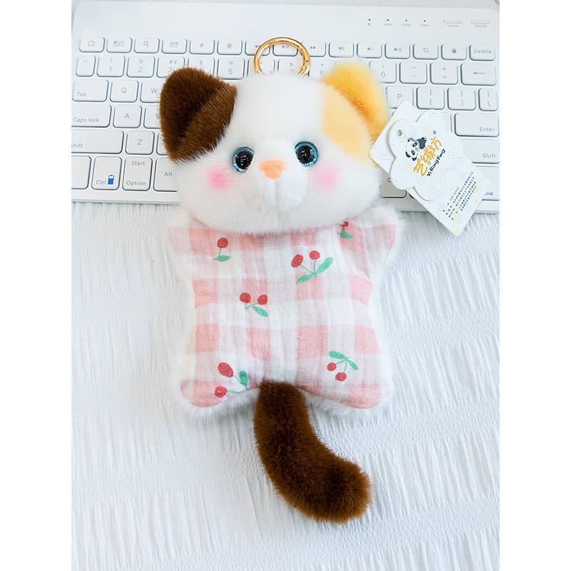 Yirongfang fragrância saco de feijão gatinho raposa almofada de pulso pinguim bonito amarelo frango boneca pingente calm