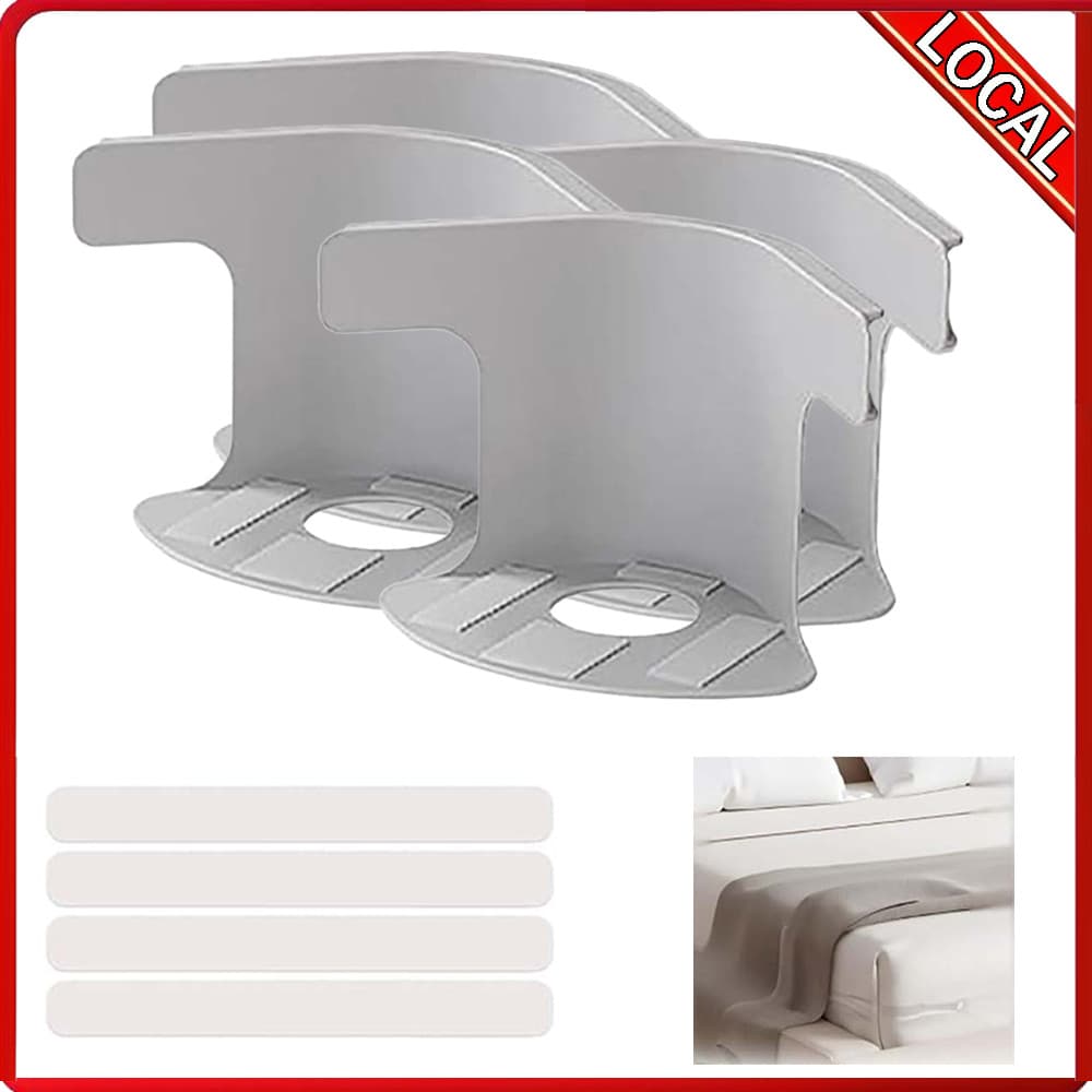 Suporte invisível de 4 folhas (19.8 x 14.8 x 11.8 cm) com 4 tiras de fixação Material plástico durável