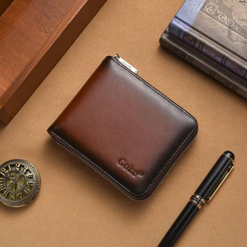 carteira masculina com ziper carteira masculina Carteira curta masculina 2026 novo estilo multifuncional Retro moeda car