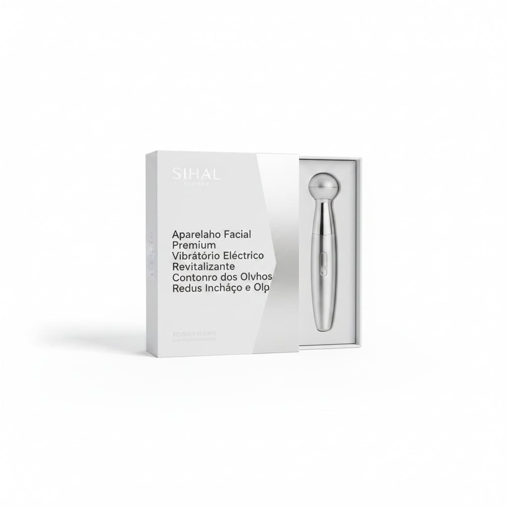 Aparelho Facial Premium Vibratório Elétrico Revitalizante Contorno dos Olhos Reduz Inchaço e Ol