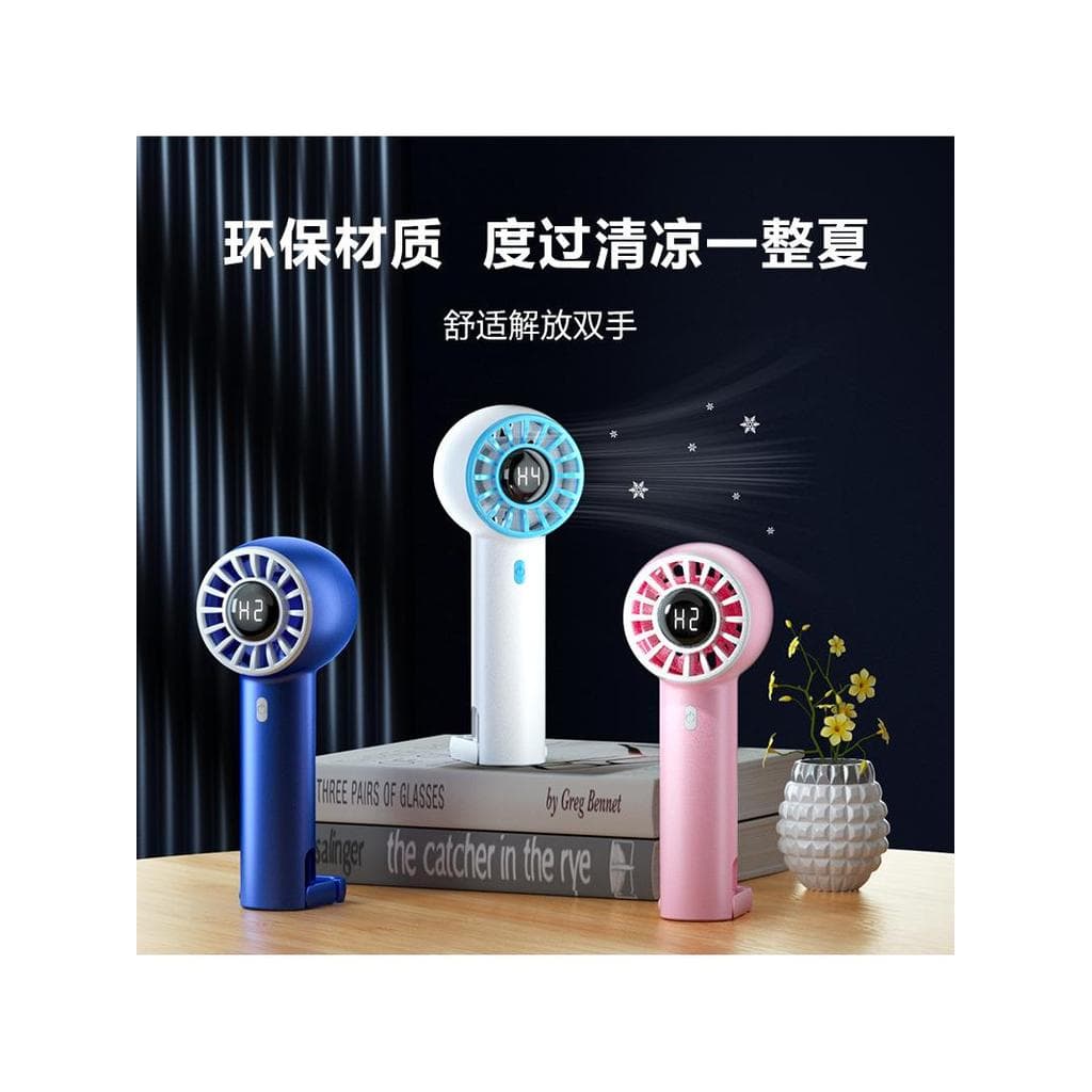Pano de ferro ventilador portátil camisa portátil Turbo ventilador carregamento USB Display Digital dobrável mosquetão p