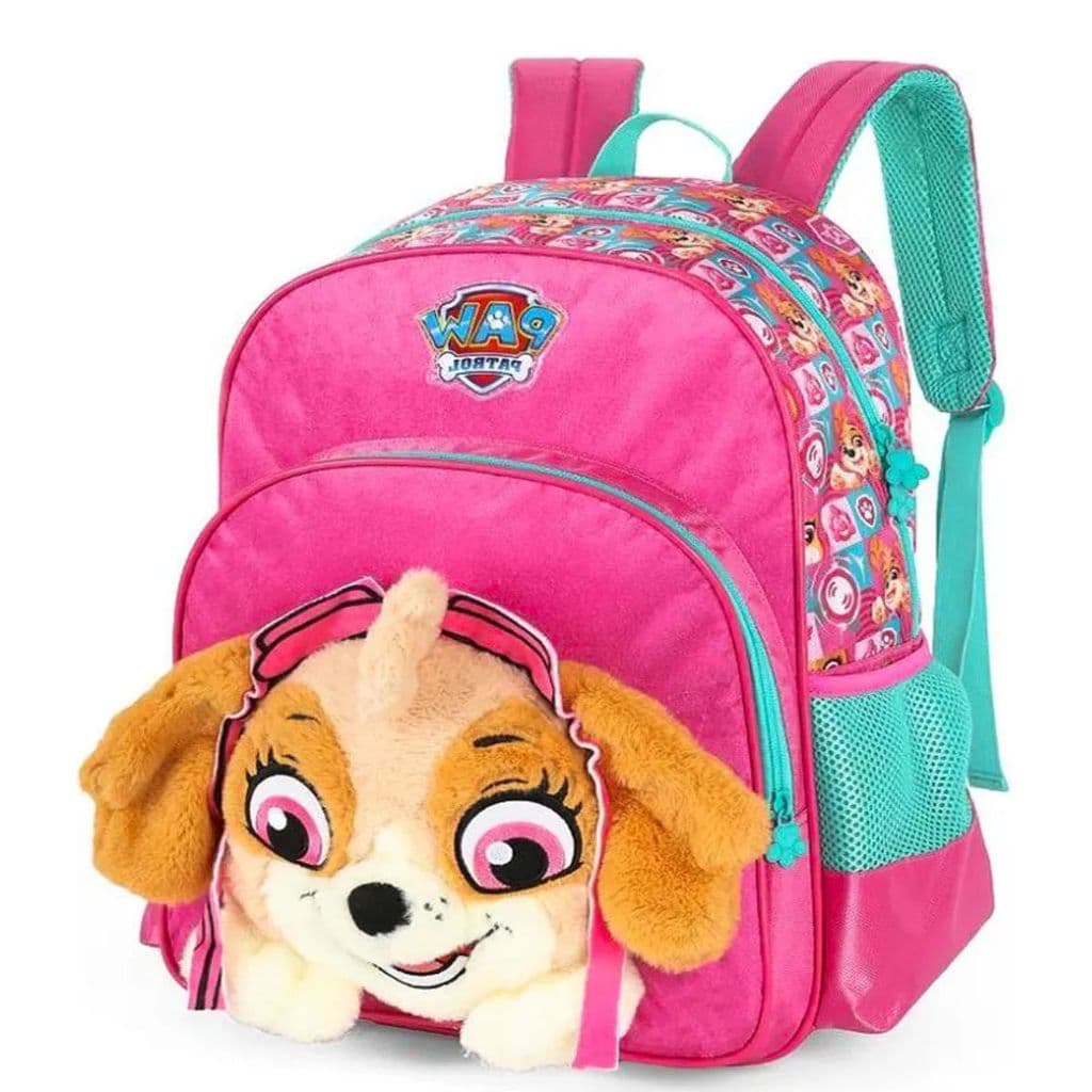 Mochila Costas Creche Infantil Escolar Pelucia Patrulha Canina Skyie Luxcel