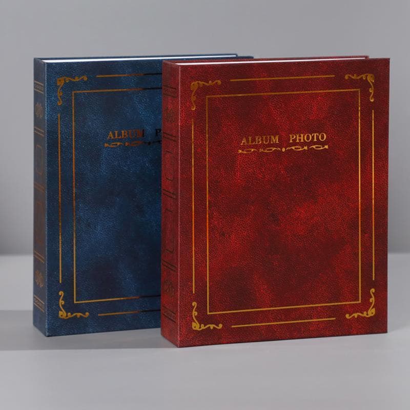 Deyuan 20cm álbum 4R100 folhas álbum livro dourado capa intersticial Retro comércio exterior pequeno álbum