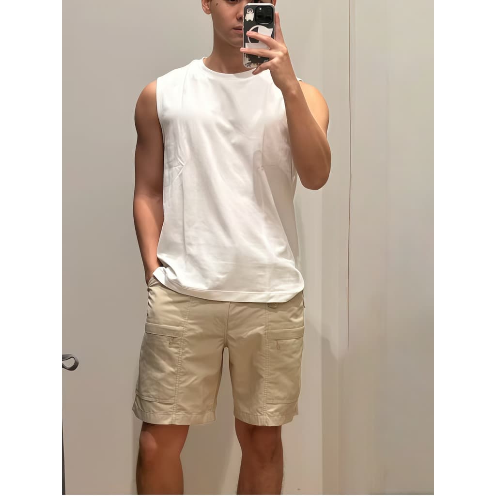 Pedido diário 2025 verão masculino/feminino ao ar livre repelente de água calças de perna reta macacão de náilon Shorts