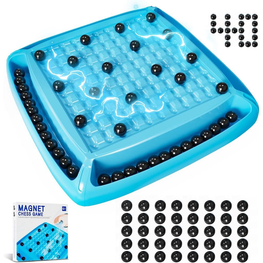 Jogo Magnético, Xadrez Magnético, Jogo de Tabuleiro Infantil para 6-8-12 Crianças, Jogo de Xadrez Magnético para Criança