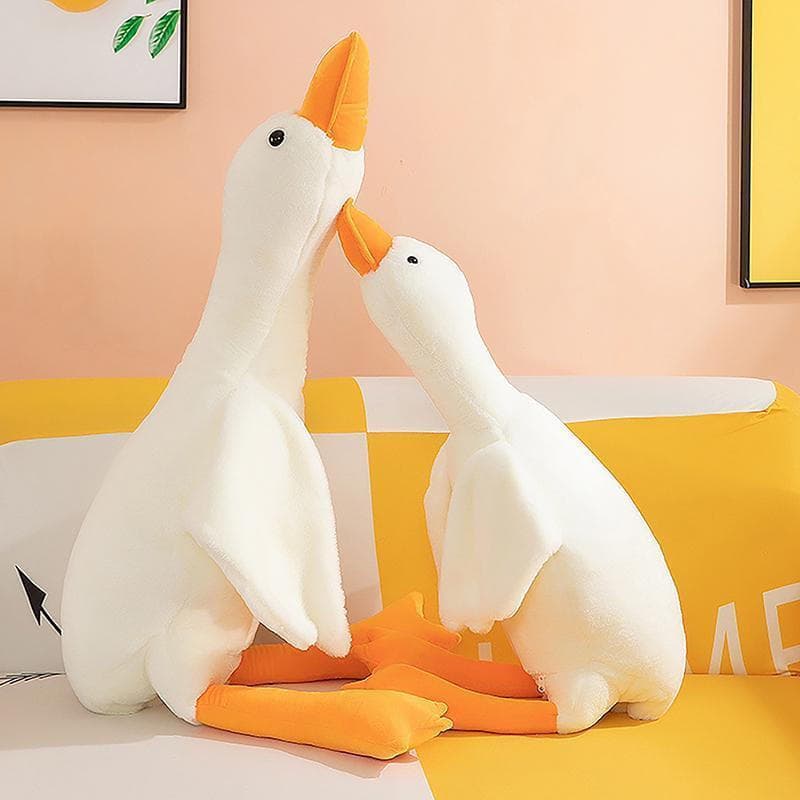 RoadGold Bonito Grande Ganso Branco Brinquedo De Pelúcia Kawaii Enorme Du Sono Travesseiro Almofada Macia Boneca Present