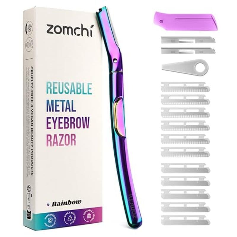 Ferramenta Dermaplaning ZOMCHI Para Rosto Com 11 Lâminas De Recarga , Navalha Dermaplane Mulheres E Homens Facial Capa D