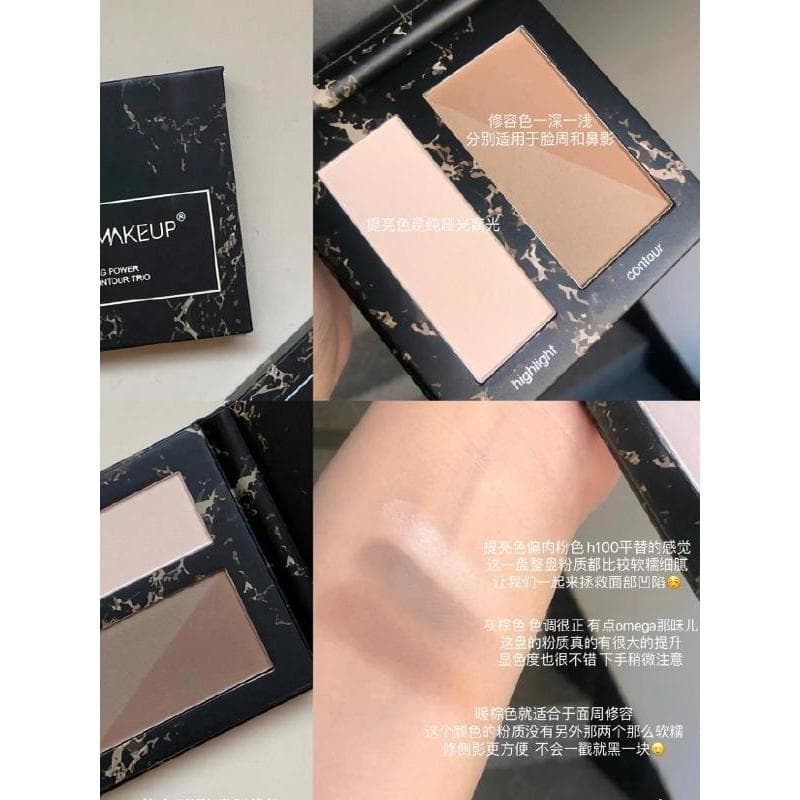 NyceMakeup Cinza Marrom Tom ômega Nariz Sombra KA Contorno Pó Sombra Fosca Linha Fina Alto Brilho Caixa Preta Substituiç