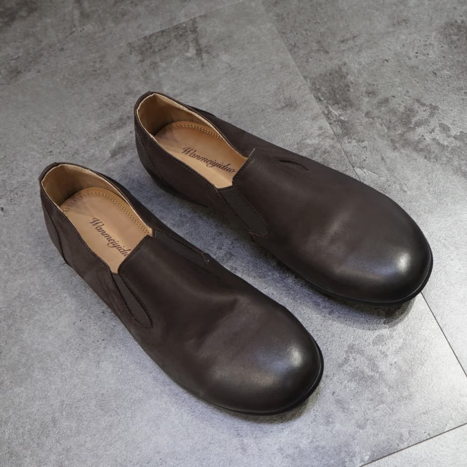 Mocassins masculinos de couro genuíno 2026 novo estilo com terno japonês pequeno sapatos de couro masculino respirável d