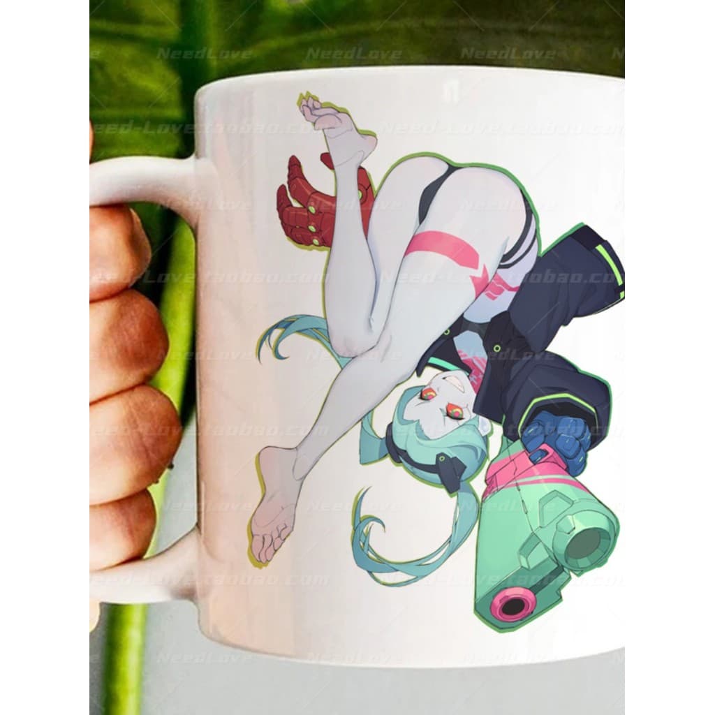 Cyberpunk Edge Walker Rebecca caneca de cerâmica xícara de café da manhã dormitório copo bebendo copo estudante