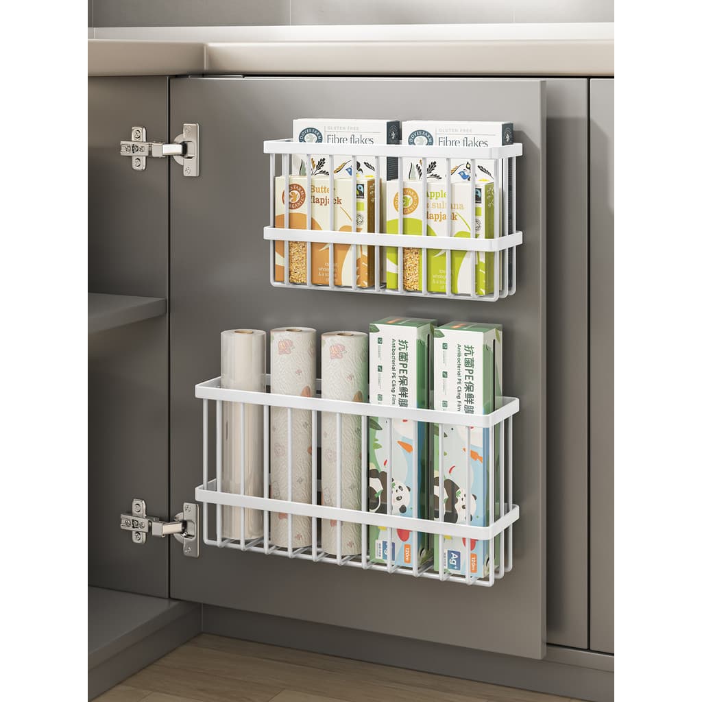 Caixa de armazenamento para porta de armário, prateleira de plástico para montagem na parede, ferramenta útil, Rack de t