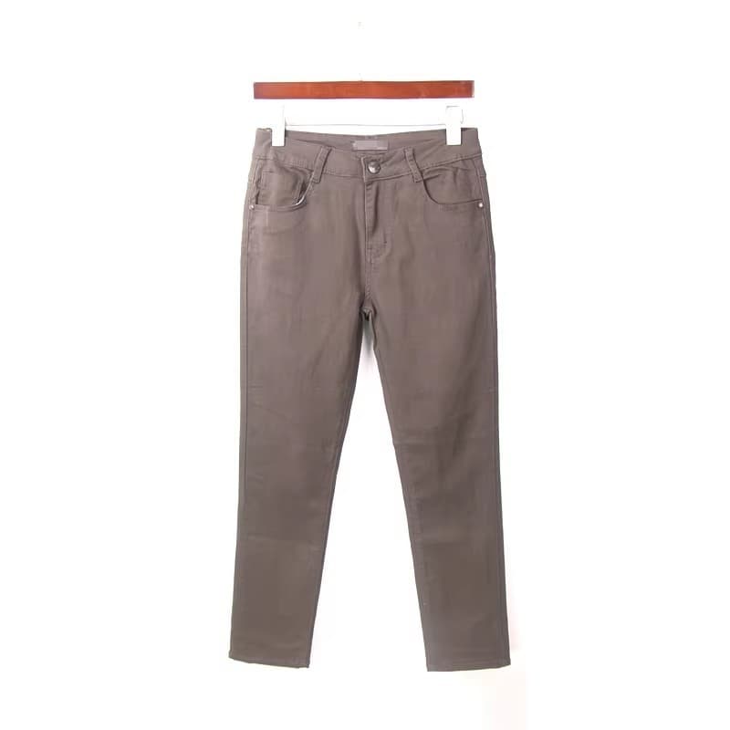Calças femininas de tamanho grande primavera Casual Jeans feminino comércio exterior tamanho grande 100kg cintura alta A