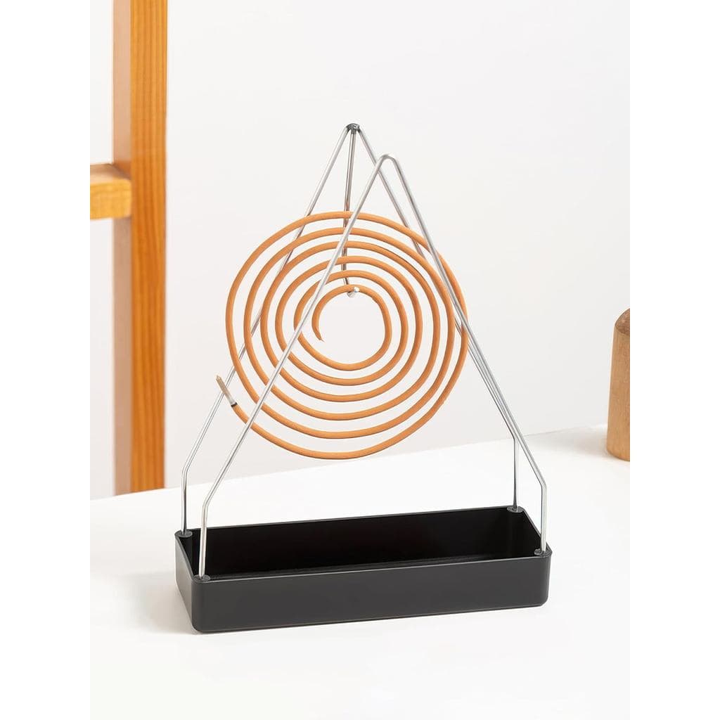 1 Suporte para Espiral Anti-Mosquito com Bandeja para Cinzas, Suporte Triangular de Metal para Pendurar Espirais para Us