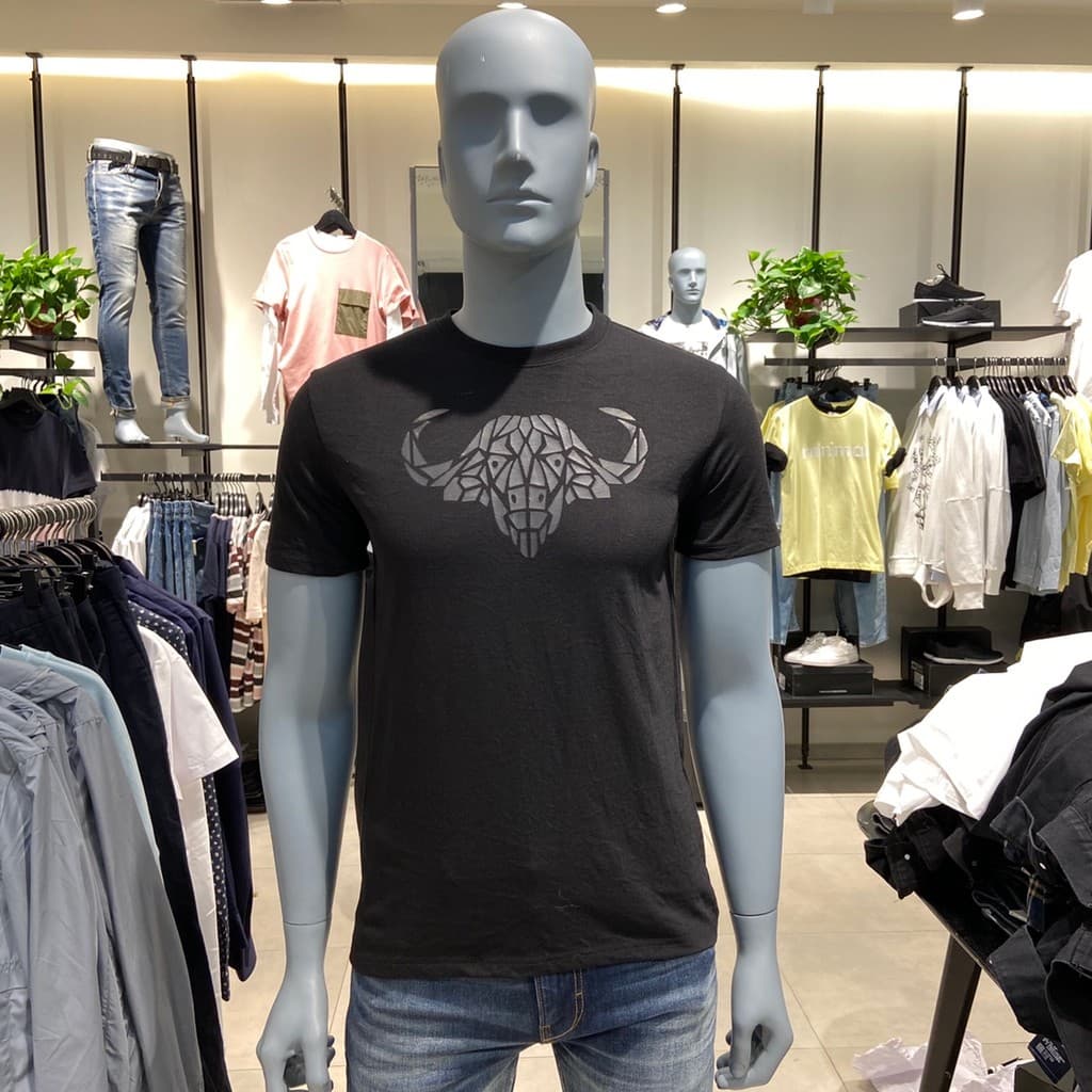 JJ Cut Label Verão Masculino Novo Estilo Em Torno Do Pescoço Puro Algodão Stretch Confortável Slim-fit Impressão Dos Des
