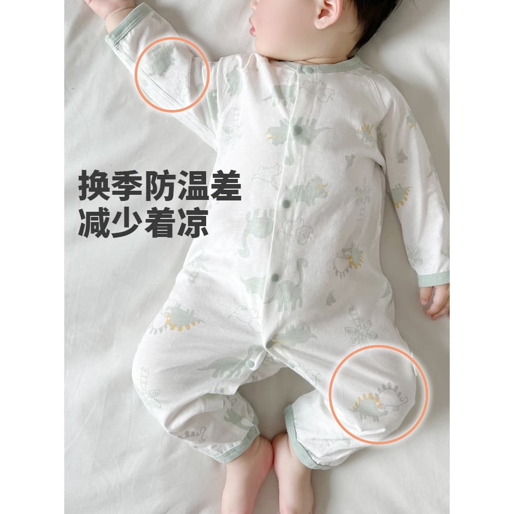 Macacão de bebê verão fino ar condicionado roupas puro algodão masculino feminino bebê recém-nascido roupas de manga com