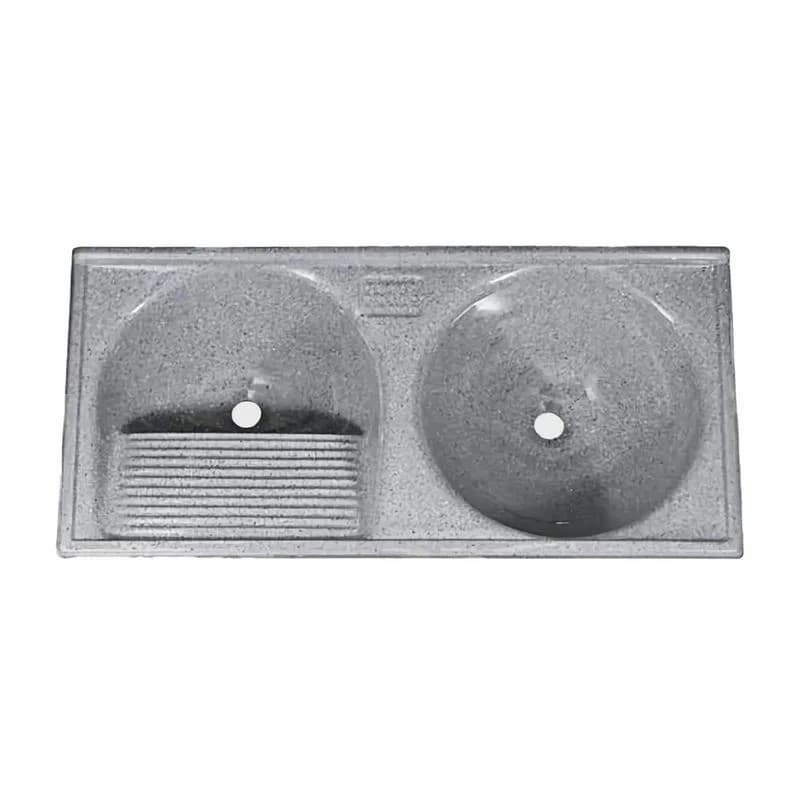 TANQUE 2 BOJOS  ,MARMOFIBRA SINTETICO 1,20 X 0,60 COR CINZA ANDORINHA