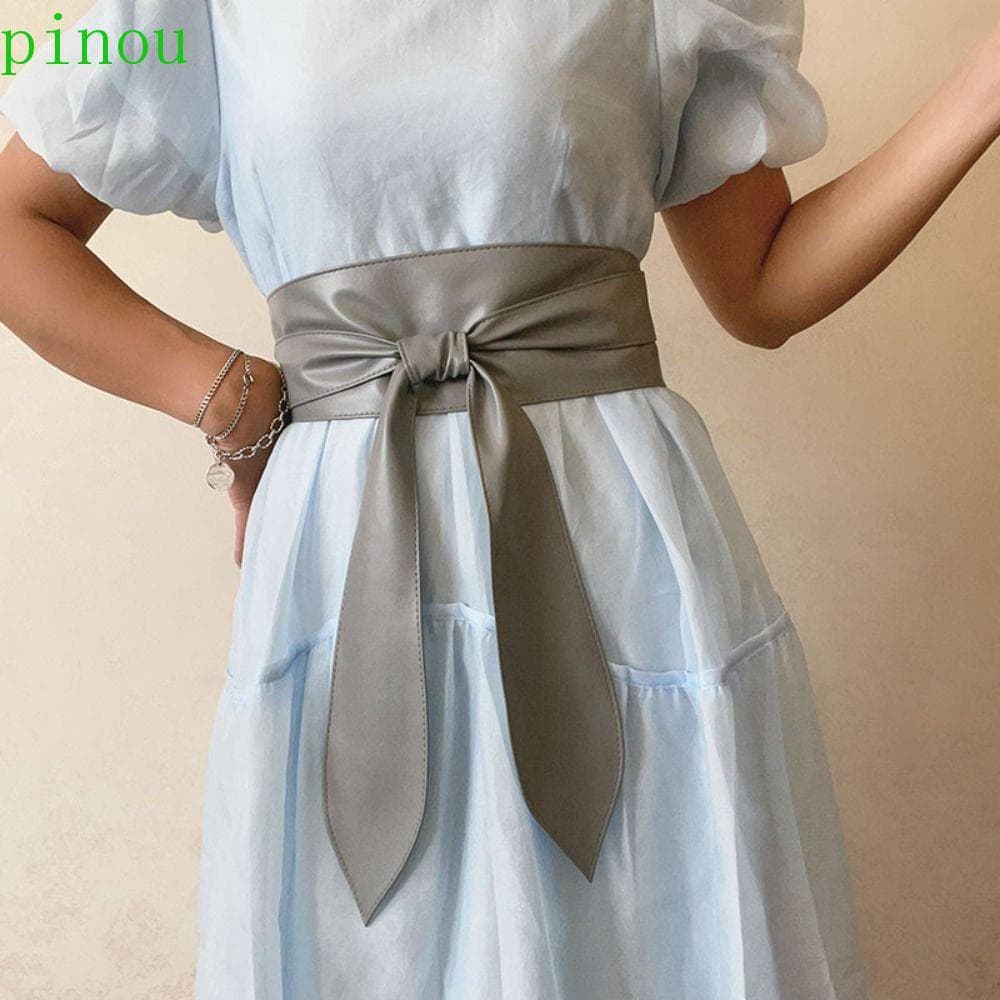 PINOU Cintura Feminina , Cintos Jeans Fita Cinto De Couro PU , Alta Fino Largo