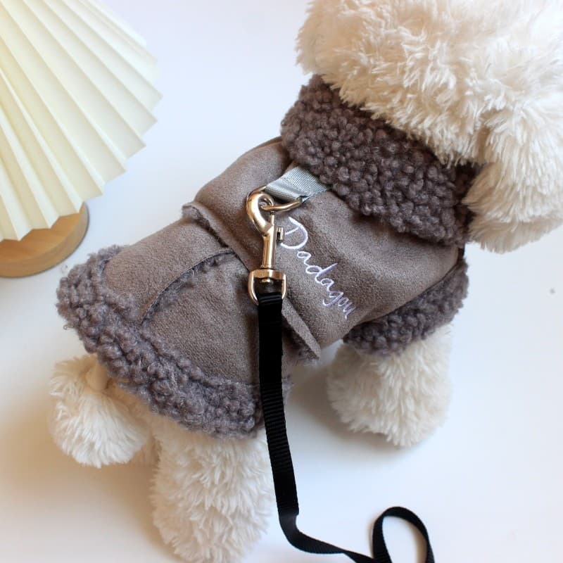 Colete para animais de estimação quente outono inverno roupas de pelúcia filhote de cachorro pequeno Bichon Pomeranian g