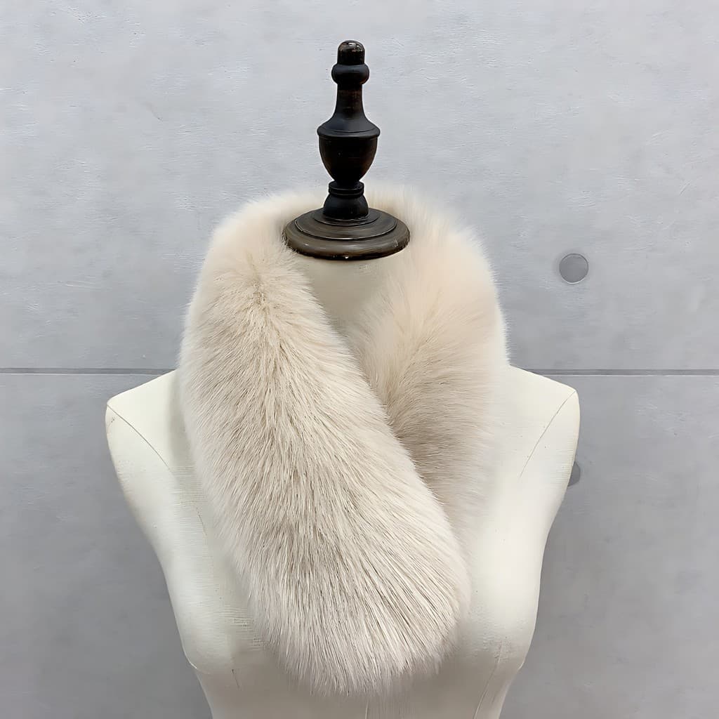 Novo estilo gola de pele cachecol de pele de raposa gola de pele cachecol cor sólida xale cachecol de pele feminino Univ
