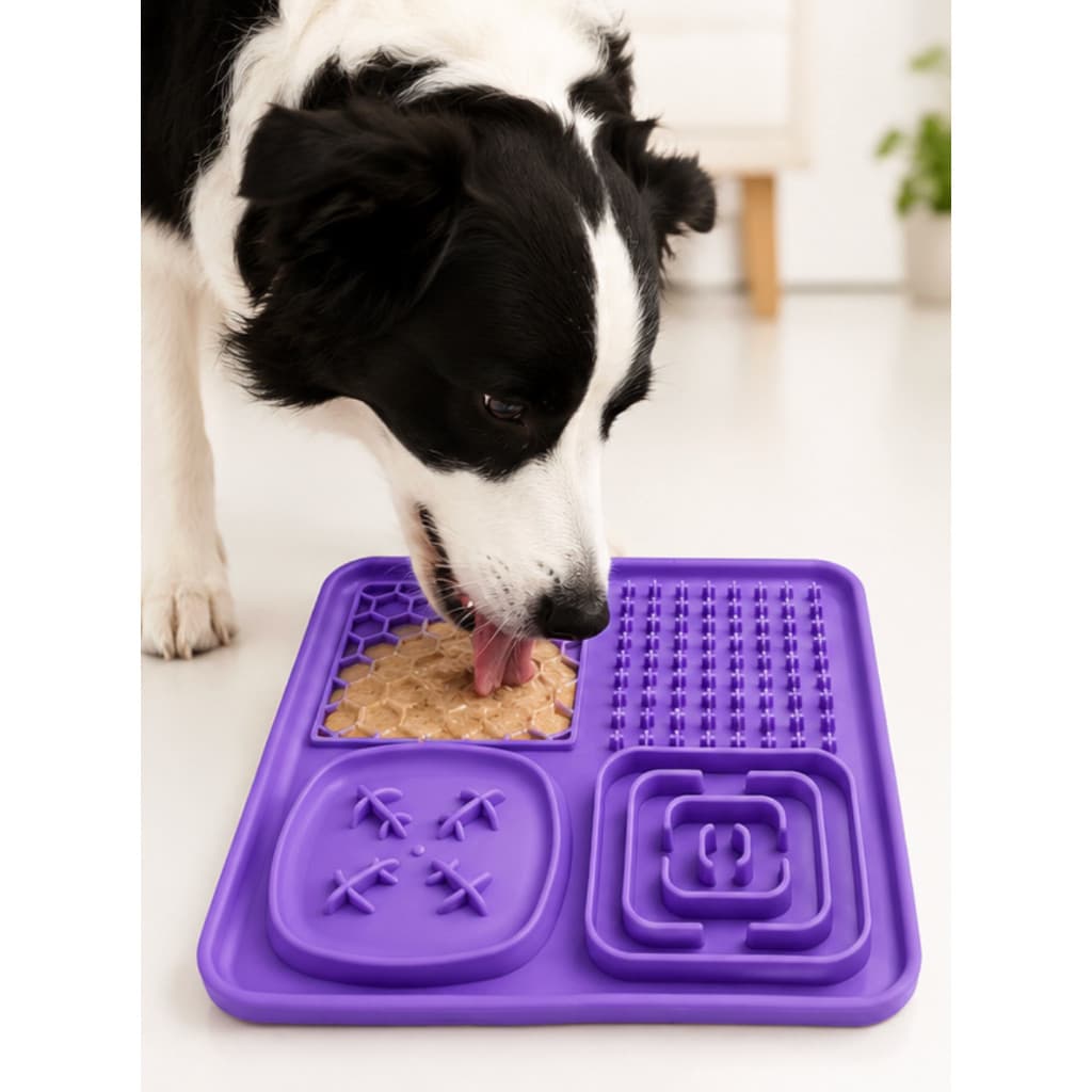 Comedouro Interativo para Cães e Gatos com Alimentação Lenta em Silicone Antiderrapante com Ventosas
