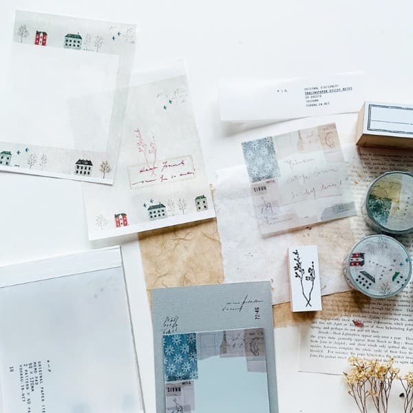 Yu Bai yohaku Papel Sulfato Transparente Material Elegante Notas da Série Sal Notas de Pagamento Fita Limitada Expo Femi