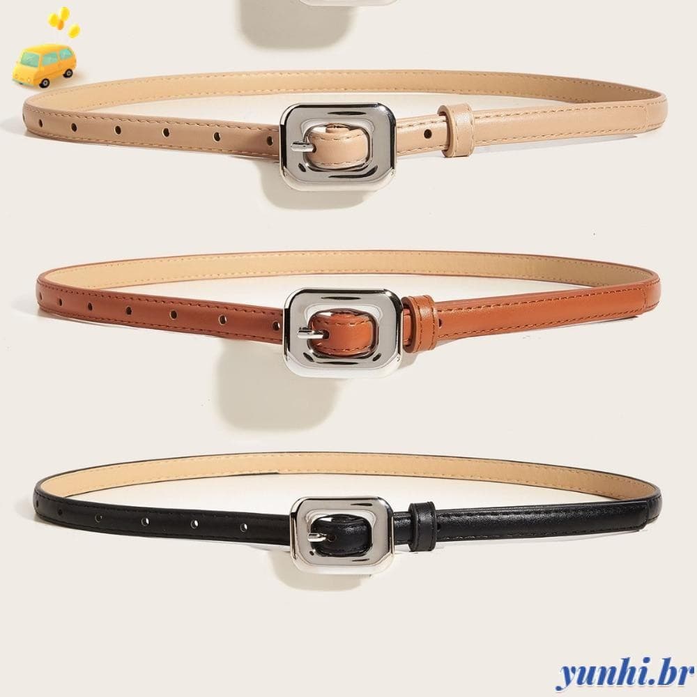 YUNHI Cinto Feminino , Cintura Casual De Couro PU , Moda Simples E Versátil Cintos De Luxo Femininos