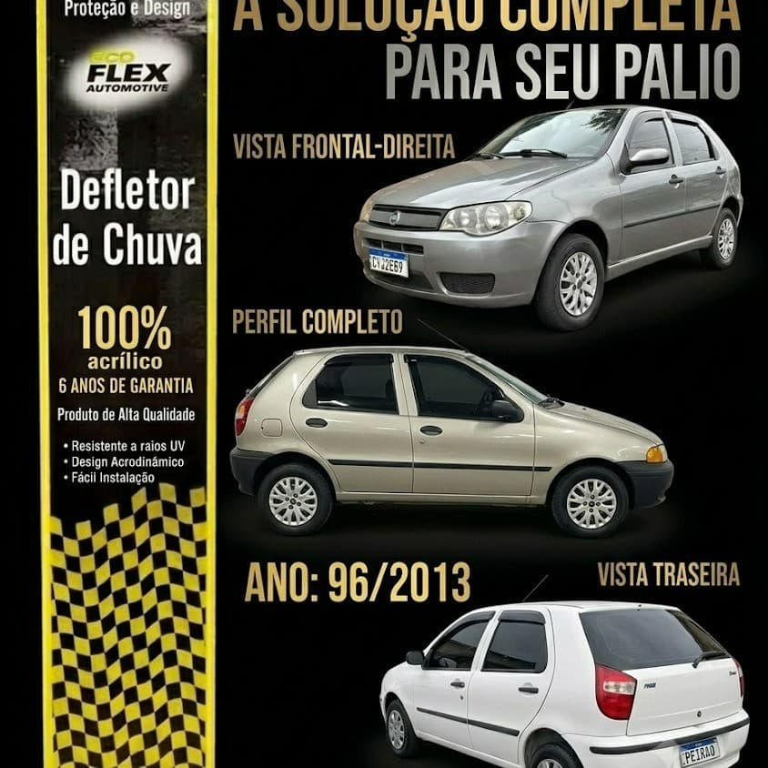 Calha De Chuva defletor Palio 4 Portas 1996 Até 2013