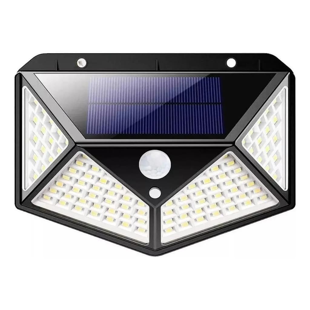 Luminária Solar Inteligente 100 Leds - Sensor De Presença
