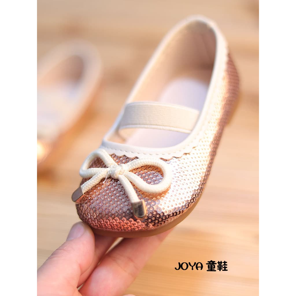 Sapatos de bebê menina primavera outono 1-2-3-6-8 anos de idade menina pequena princesa sapatos lantejoulas respirável j